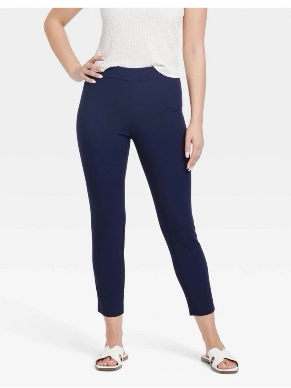 a new day Navy Slim Ponte Ankle Pants b215ep